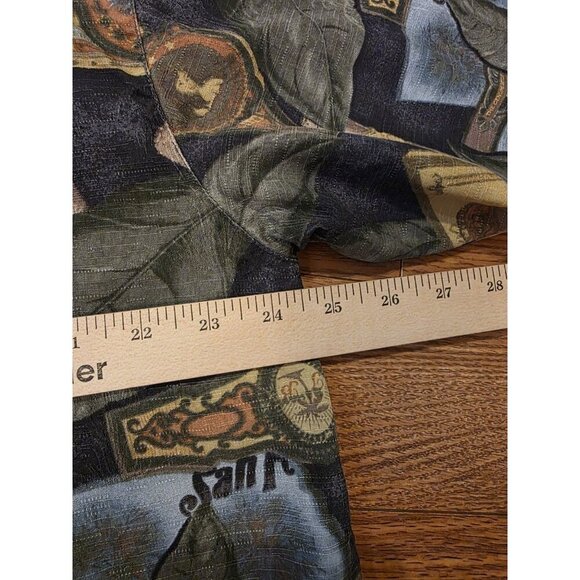 Tommy Bahama Shirt Mens L 100%‎ Silk Cigars Leaves Print Short Sleeve Hawaiian - Picture 9 of 10